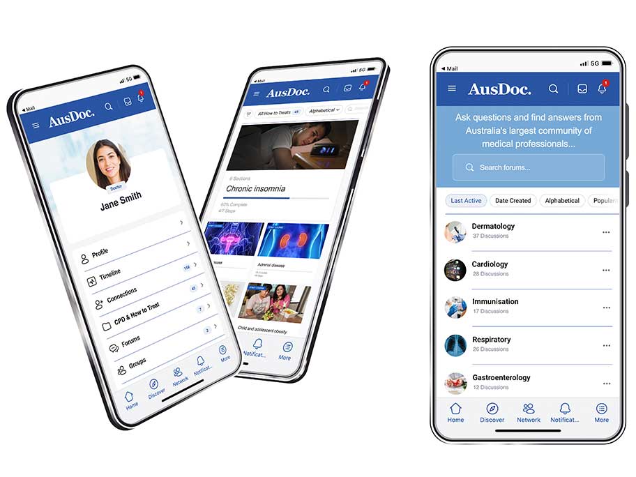 AusDoc App - Three screens